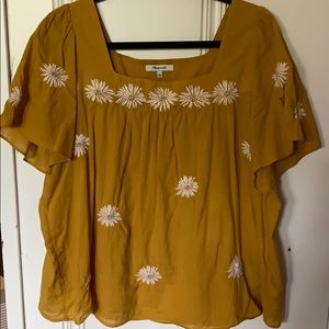 Madewell Embroidered Butterfly Top